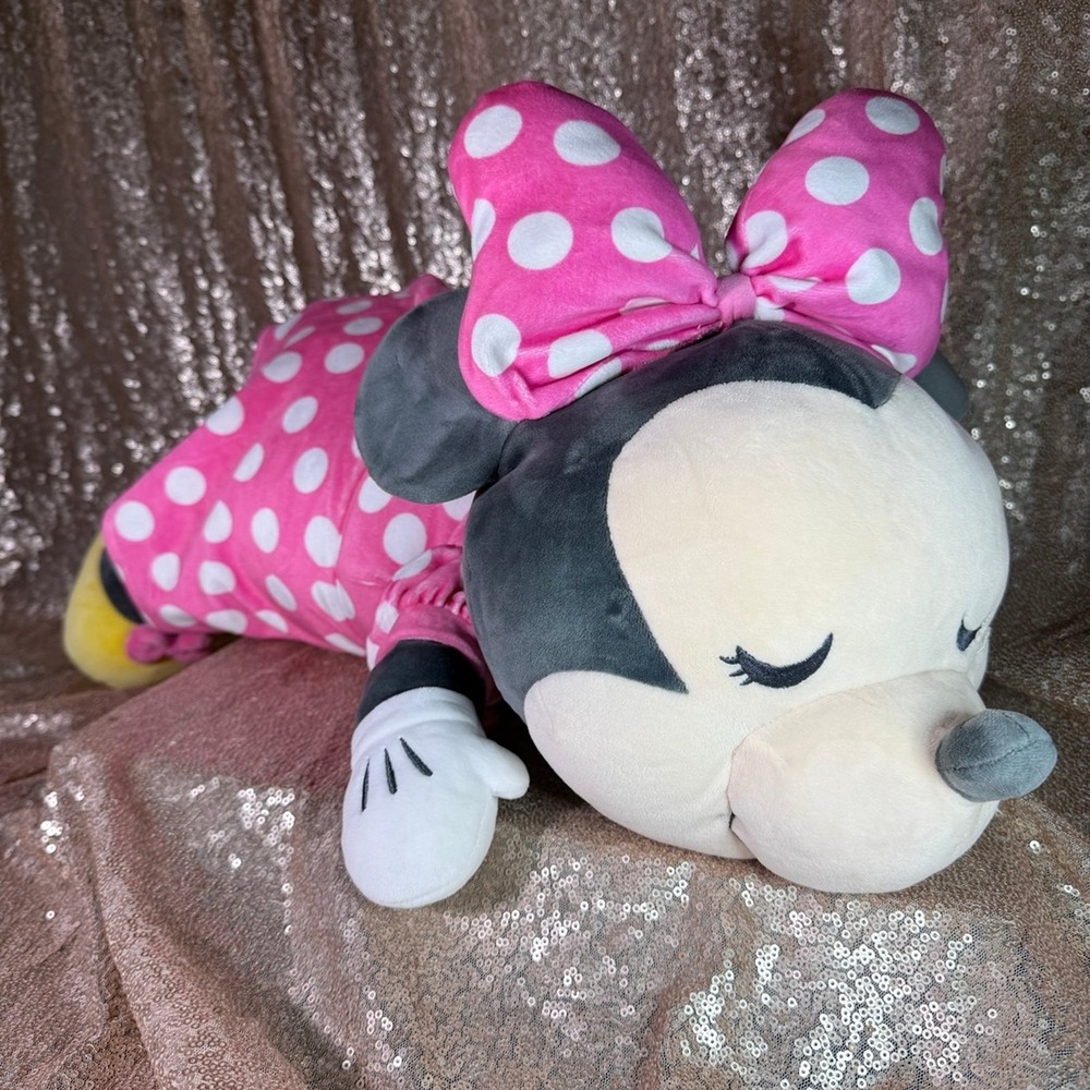 Disney Store Minnie Mouse Cuddleez Plush Large 23" Sleeping Pillow